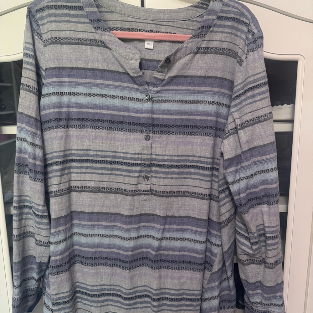 J. Jill 100% Cotton Long Sleeve Lightweight Tunic